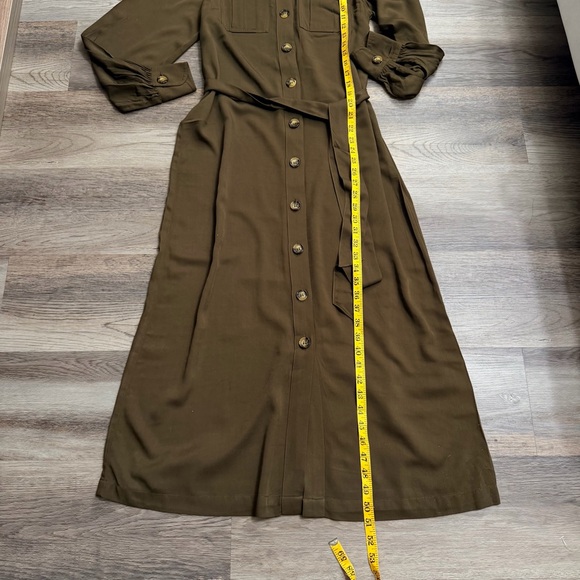 H&M Military green Maxi Dress with Belt - Picture 8 of 9